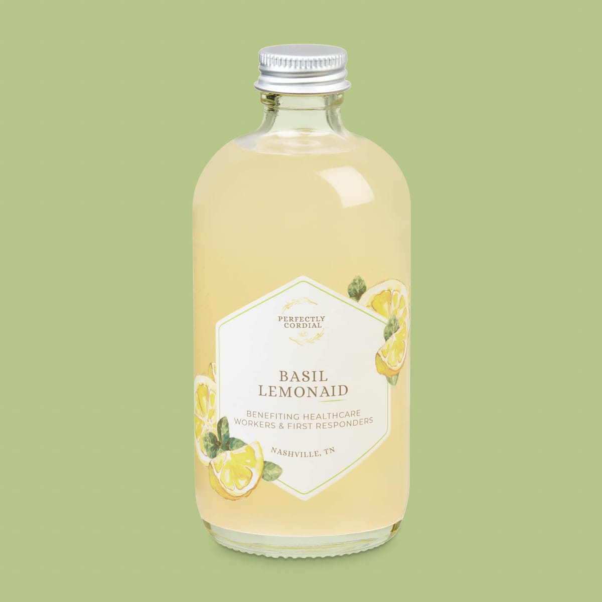 Basil LemonAid, styled
